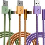 OCEEK Lightning Cable 6ft Nylon Braided 90°-0