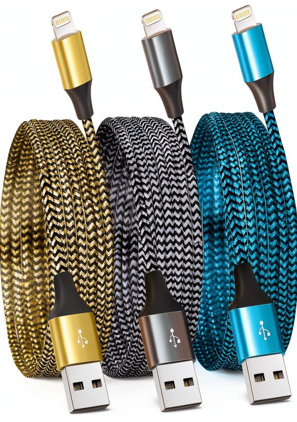 SHUSEL Lightning Cable 6ft 10ft Braided Nylon-0