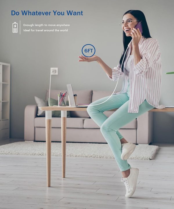 Lightning Cable Banety 6ft Fast Charging White-6