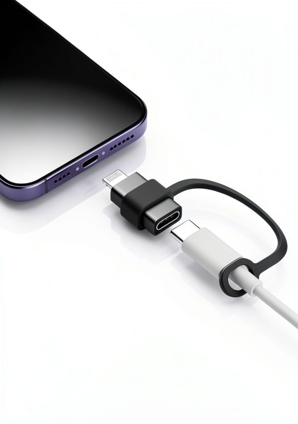 USB C to Lightning Adapter Lertosen Aluminum-3