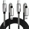 USB C to Lightning Cable Kitminun 10ft Silver-0