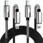 USB C to Lightning Cable Kitminun 10ft Silver-0