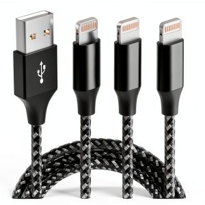 Lightning Cable MenoSupp 10ft Nylon Fast Charge-0