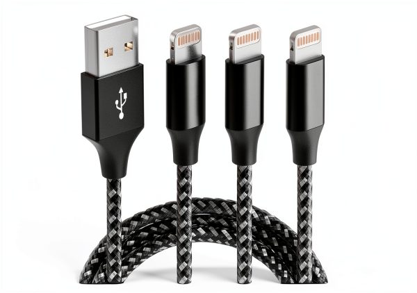 Lightning Cable MenoSupp 10ft Nylon Fast Charge-0