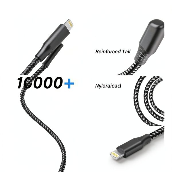 Lightning Cable MenoSupp 10ft Nylon Fast Charge-4