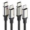 USB-C to Lightning Cable Acecene Braided 3ft-0