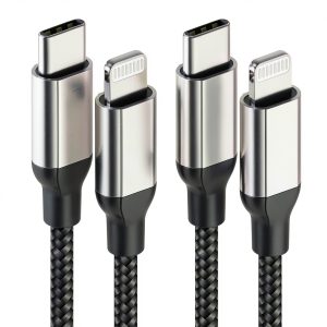 USB-C to Lightning Cable Acecene Braided 3ft-0