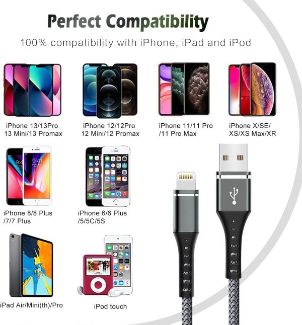 iPhone Lightning Cables DFLASHS Braided Nylon-6