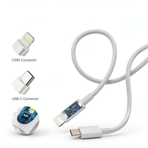 APFEN USB-C to Lightning Cable Fast Charging White-1