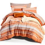 Bedsure Queen Duvet Cover Soft Polyester Stripe-0