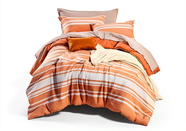 Bedsure Queen Duvet Cover Soft Polyester Stripe-0