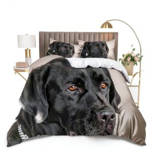 Black Animal Dog Duvet Cover Set by ZZXHG Home Bedding-0