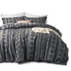 Bedsure King Duvet Cover Set Dark Grey Boho Chic 3-Piece Bedding-0