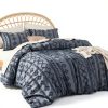 Bedsure King Duvet Cover Set Dark Grey Boho Chic 3-Piece Bedding-1