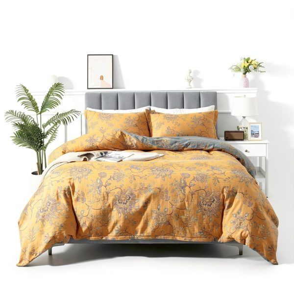 Softta King Duvet Cover Set Cotton Vintage Floral-1