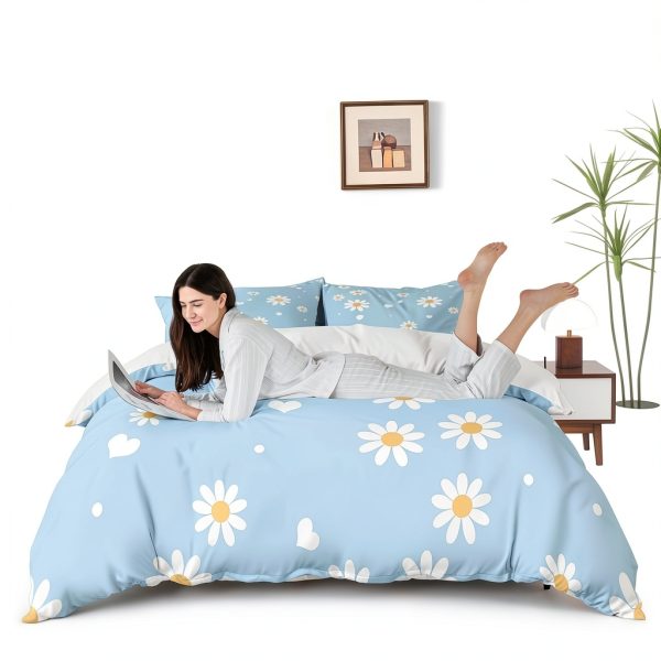 Castle Fairy Full Microfiber Duvet Cover Set Flower 01 Kids-1