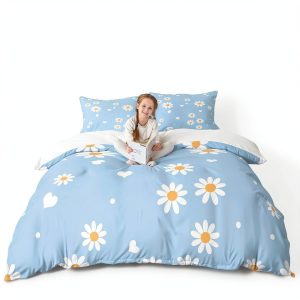 Castle Fairy Full Microfiber Duvet Cover Set Flower 01 Kids-0