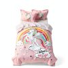 Unicorn Duvet Cover Pink UOZZI BEDDING Queen Size with Pillow Shams-4