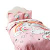 Unicorn Duvet Cover Pink UOZZI BEDDING Queen Size with Pillow Shams-3