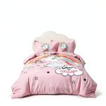 Unicorn Duvet Cover Pink UOZZI BEDDING Queen Size with Pillow Shams-0