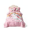 Unicorn Duvet Cover Pink UOZZI BEDDING Queen Size with Pillow Shams-1