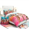 jejeloiu Cotton Duvet Cover Twin Multi 30 Modern Cartoon 2‑Piece Set-4