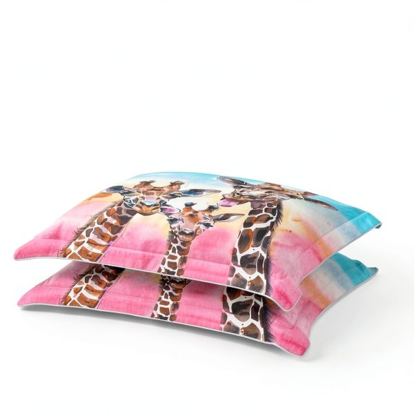 jejeloiu Cotton Duvet Cover Twin Multi 30 Modern Cartoon 2‑Piece Set-3